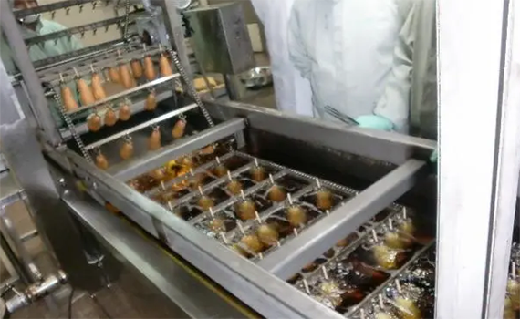 全自動(dòng)油炸流水線